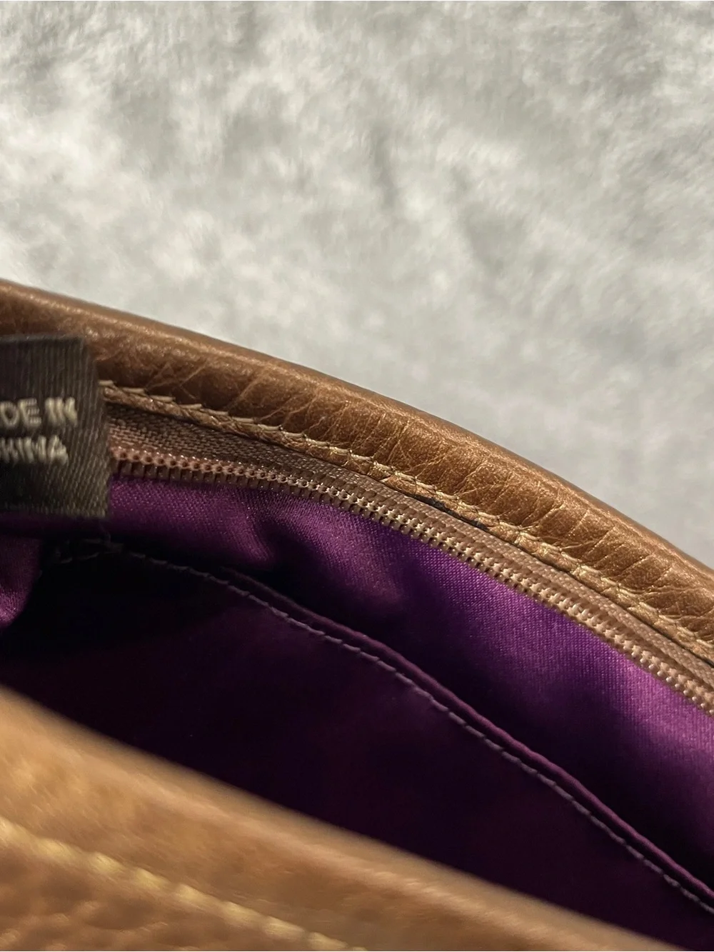 COACH Metallic Brown Leather Wristlet Clutch Y2K excellent